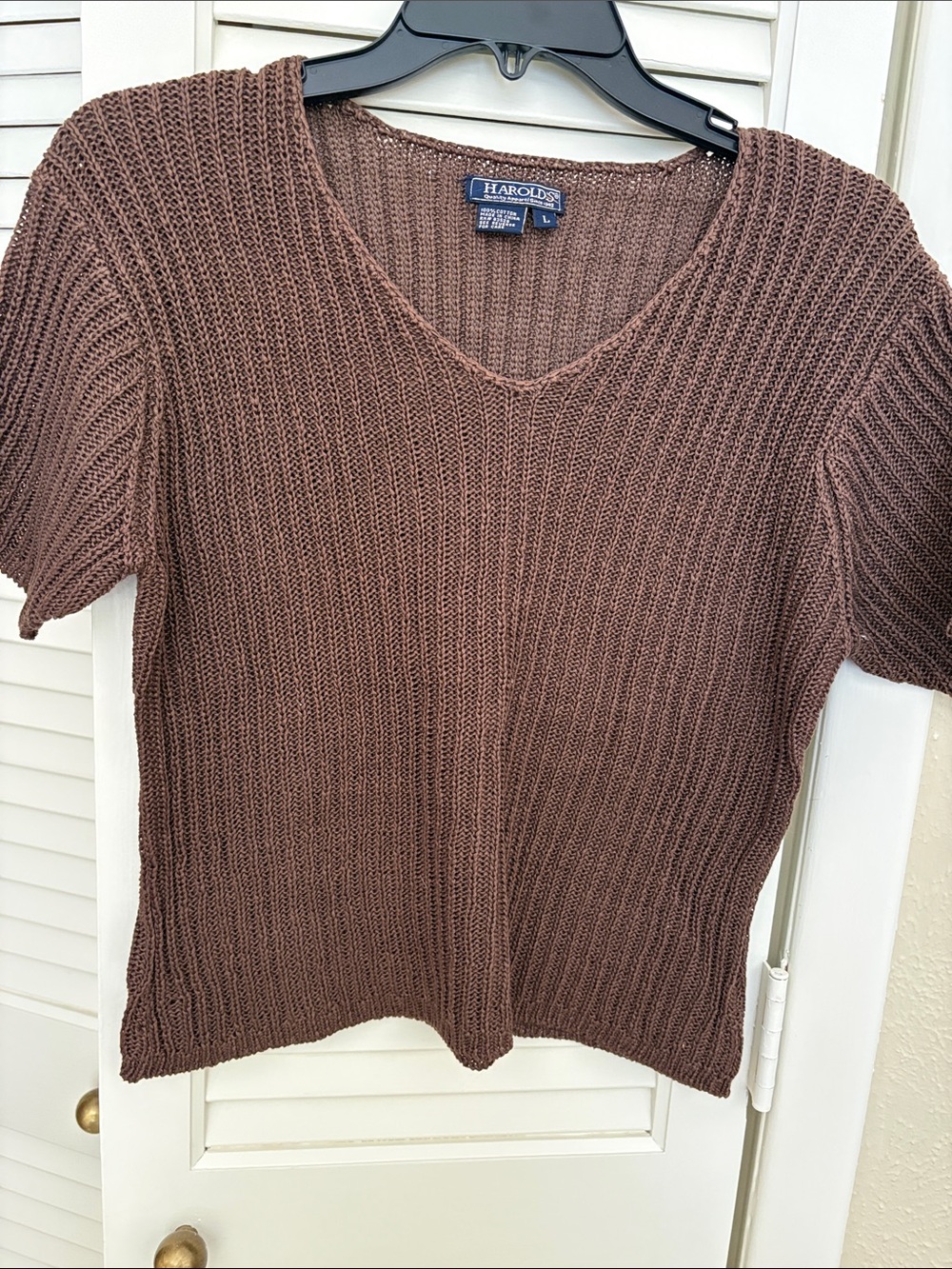 Ladies Fall short sleeve 100% cotton sweater
